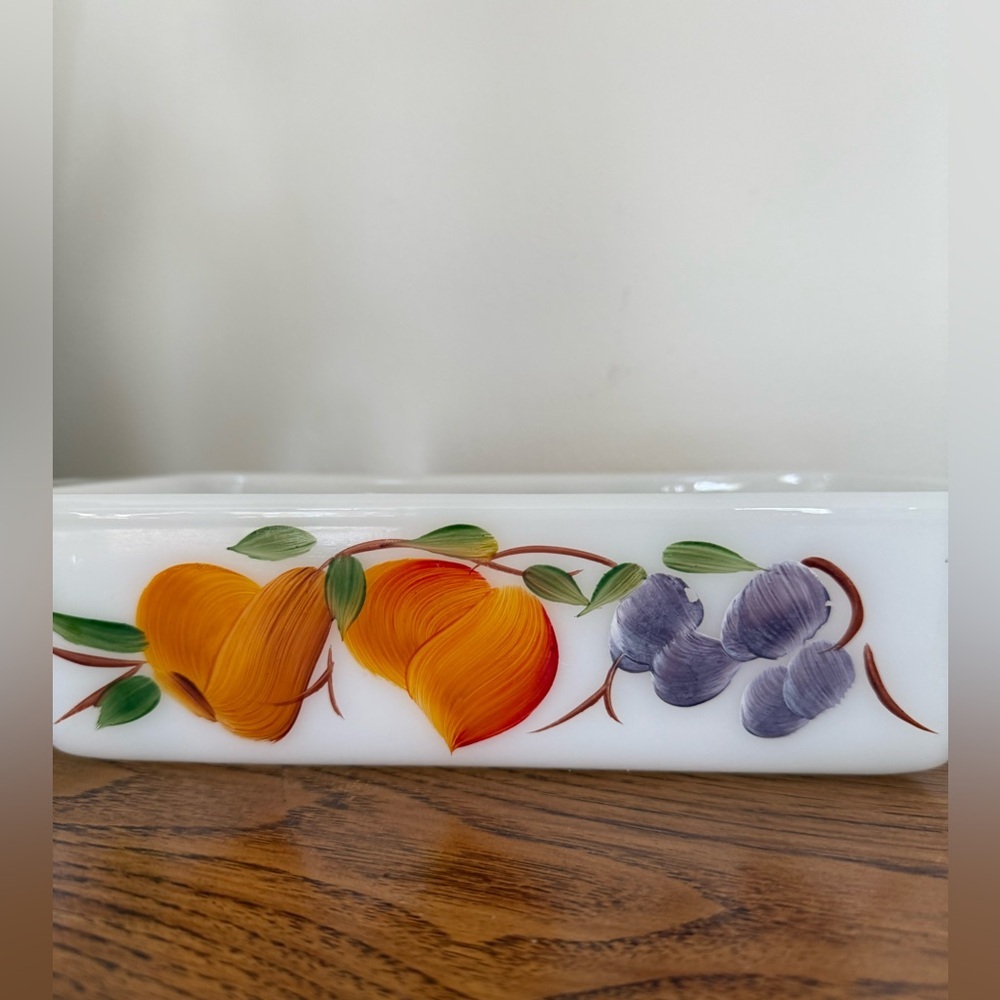 Vintage Anchor Hocking Fire King Gay Fad 1-quart Casserole Bread Loaf Dish - Picture 3 of 9